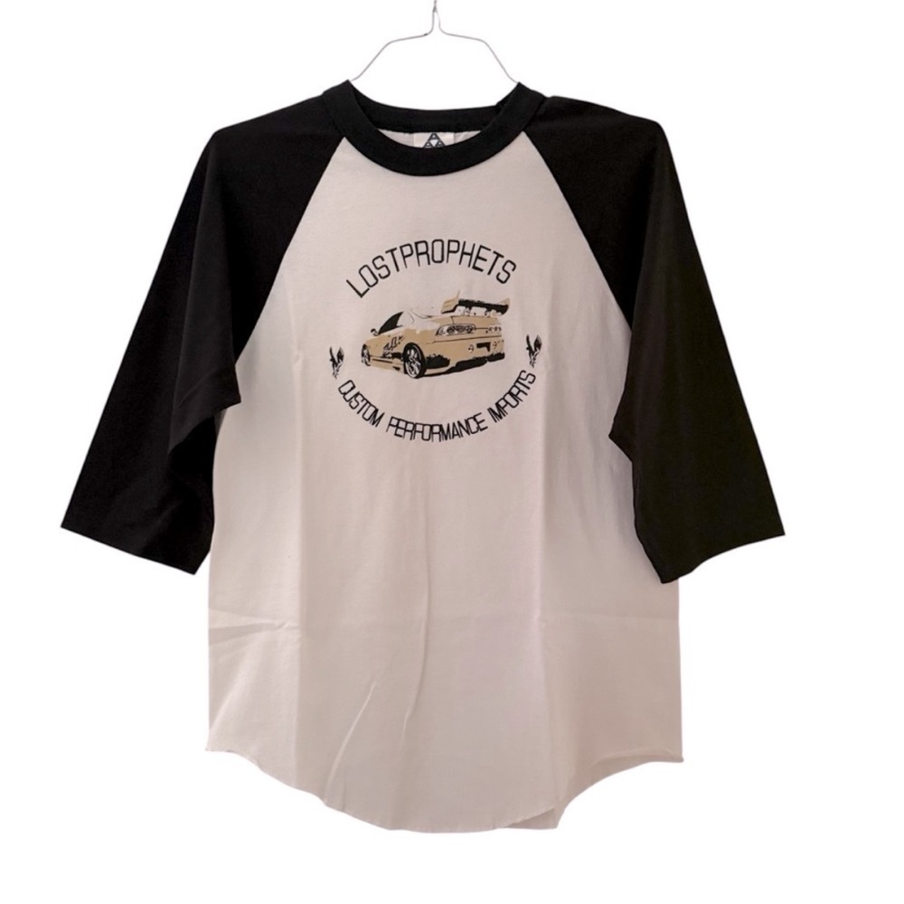 Vintage Lostprophets Raglan Band T Shirt Size XL White and Black Baseball Tee